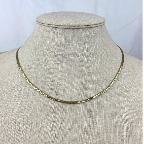 VTG Gold Tone Chain Necklace 19" MCM Elegant Unsigned - Picture 1 of 14